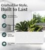 BXT Marble White 36 Inch German Polymer Rectangular Plant Container