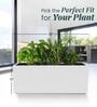 BXT White 36 Inch German Polymer Rectangular Plant Container