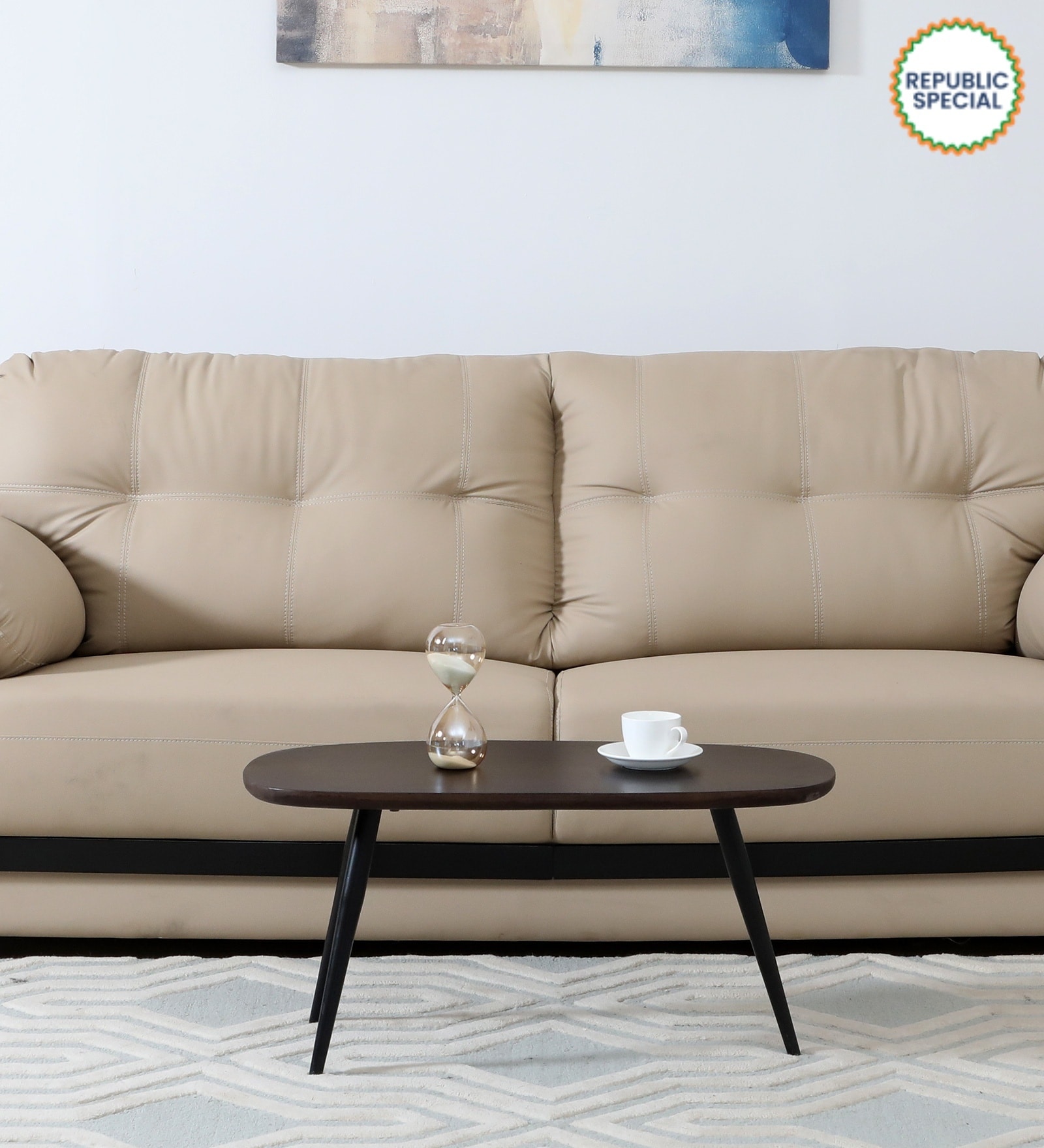 Byron Solid Wood Coffee Table In Dark Walnut Finish