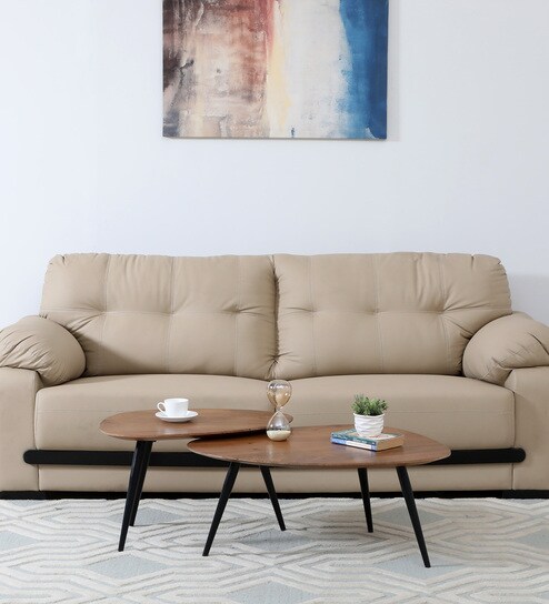 Byron Solid Wood Nesting Coffee Table Set In Natural Finish