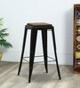 Byron Metal Bar Stool In Black Colour