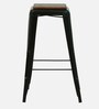 Byron Metal Bar Stool In Black Colour
