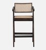 Byron Solid Wood Bar Chair In Sandblasted Walnut Finish