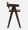 Byron Solid Wood Bar Chair In Sandblasted Walnut Finish