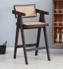 Byron Solid Wood Bar Chair In Sandblasted Walnut Finish