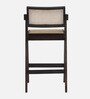 Byron Solid Wood Bar Chair In Sandblasted Walnut Finish