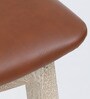 Byron Solid Wood Bar Chair In Sandblasted White Distress Finish