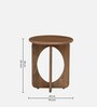 Byron Solid Wood End Table In Natural Finish