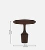 Byron Solid Wood End Table In Walnut Finish