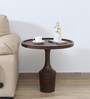 Byron Solid Wood End Table In Walnut Finish