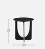 Byron Solid Wood End Table In Wirebrush Natural & Black Finish