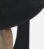 Byron Solid Wood End Table In Wirebrush Natural & Black Finish