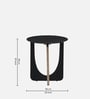 Byron Solid Wood End Table In Wirebrush Natural & Black Finish