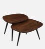 Byron Solid Wood Nesting Coffee Table Set In Natural Finish