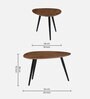 Byron Solid Wood Nesting Coffee Table Set In Natural Finish