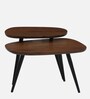 Byron Solid Wood Nesting Coffee Table Set In Natural Finish