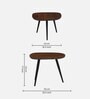 Byron Solid Wood Nesting Coffee Table Set In Natural Finish