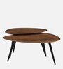 Byron Solid Wood Nesting Coffee Table Set In Natural Finish