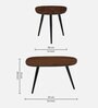 Byron Solid Wood Nesting Coffee Table Set In Natural Finish