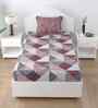 Byzantium Violet Autumn Delight Single 186 TC Cotton Bedsheet With 1 Pillow Cover