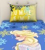 Frozen Themed Single Bedsheet with 1 Pillow Cover in Blue Colour