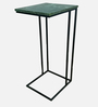 C Shaped Table With Marble Top in Black Colour