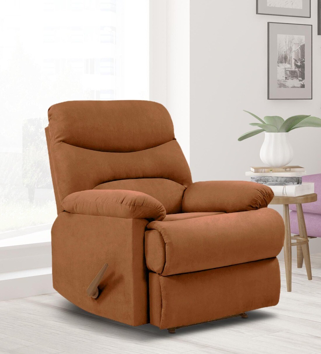 Fabric manual online recliner