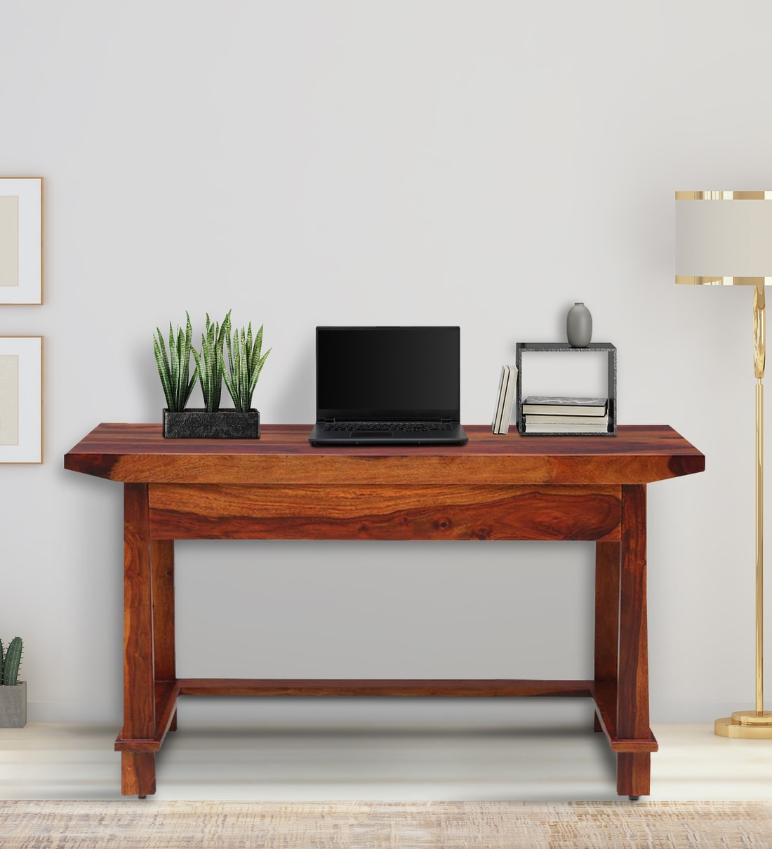 honey oak computer desk