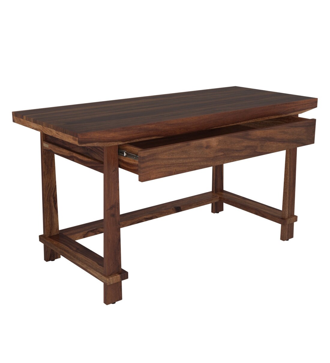 Buy Cambria Solid Wood Writing Table In Provincial Teak Finish By