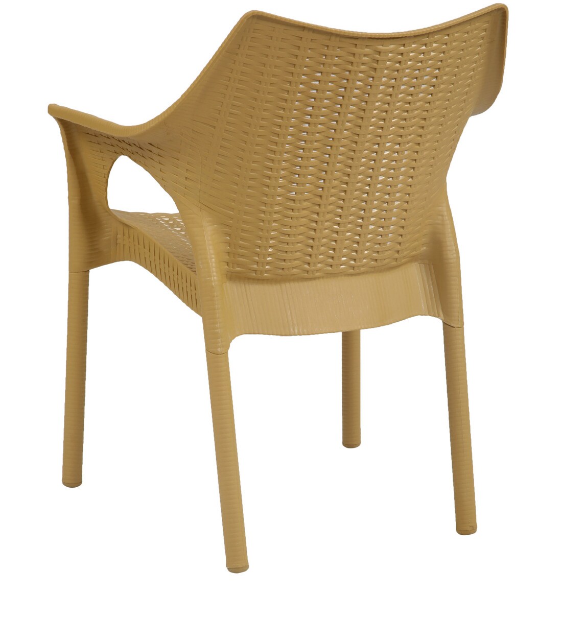 Buy Cambridge Set of 2 Plastic Chairs with Rattan Finish in Cane Colour