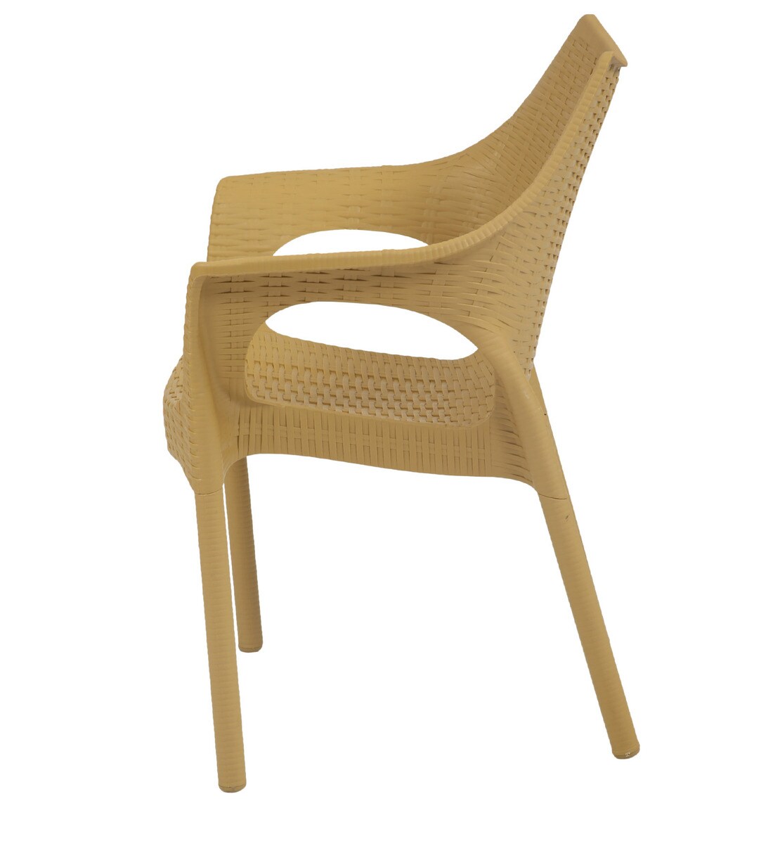 Buy Cambridge Set of 2 Plastic Chairs with Rattan Finish in Cane Colour