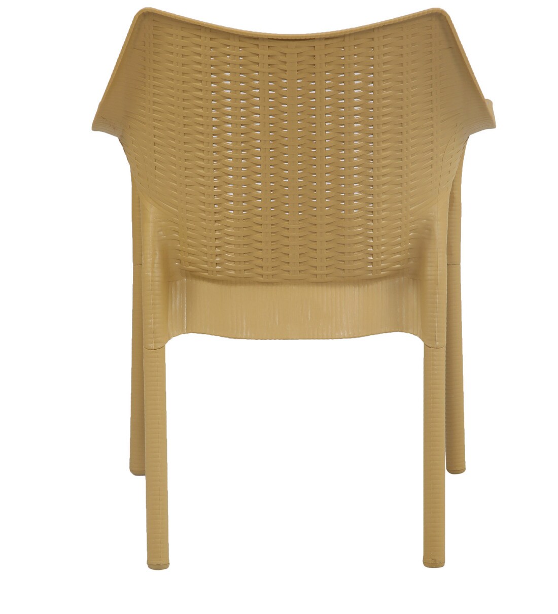 Buy Cambridge Set of 2 Plastic Chairs with Rattan Finish in Cane Colour