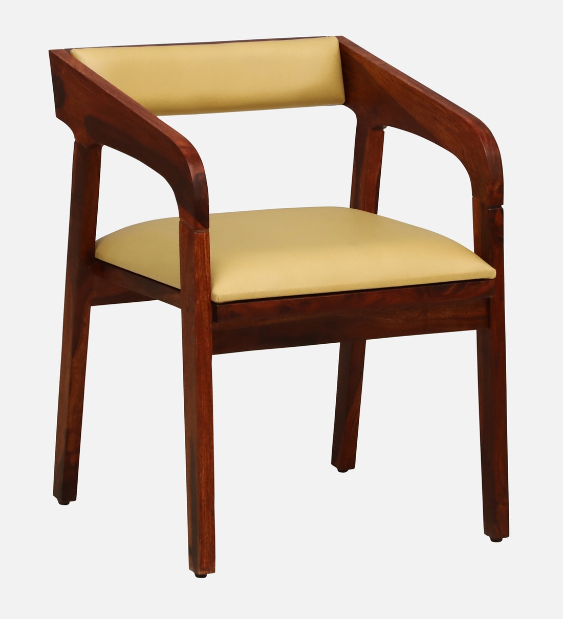 Buy Carden N Sheesham Wood Arm Chair In Honey Oak Finish With Back
