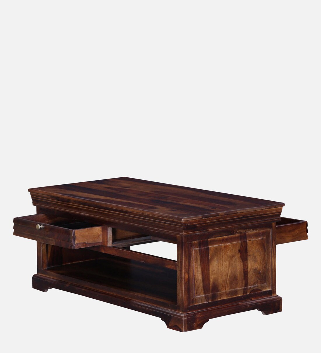 Buy Carleson Sheesham Wood Coffee Table In Provincial Teak Finish By ...