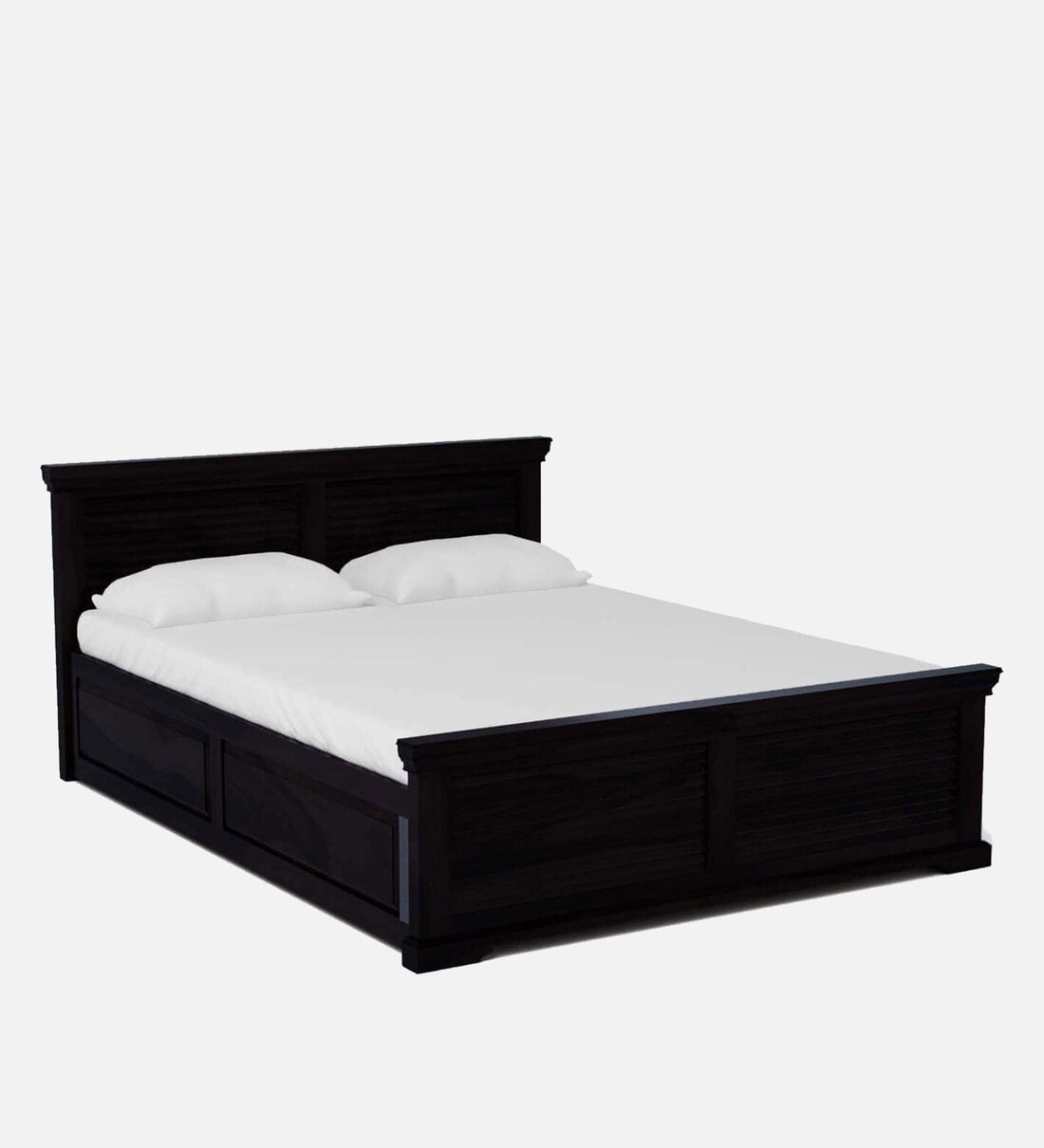 Buy Carleson Solid Wood Queen Size Bed With Box Storage In Warm