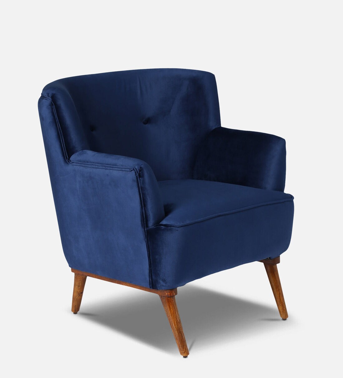 Buy Carlito Velvet Lounge Chair in Blue Colour CasaCraft at 15 OFF