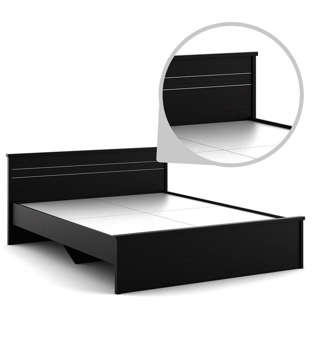 Buy Kosmo Carnival Queen Size Bed in Natural Wenge Finish by Spacewood