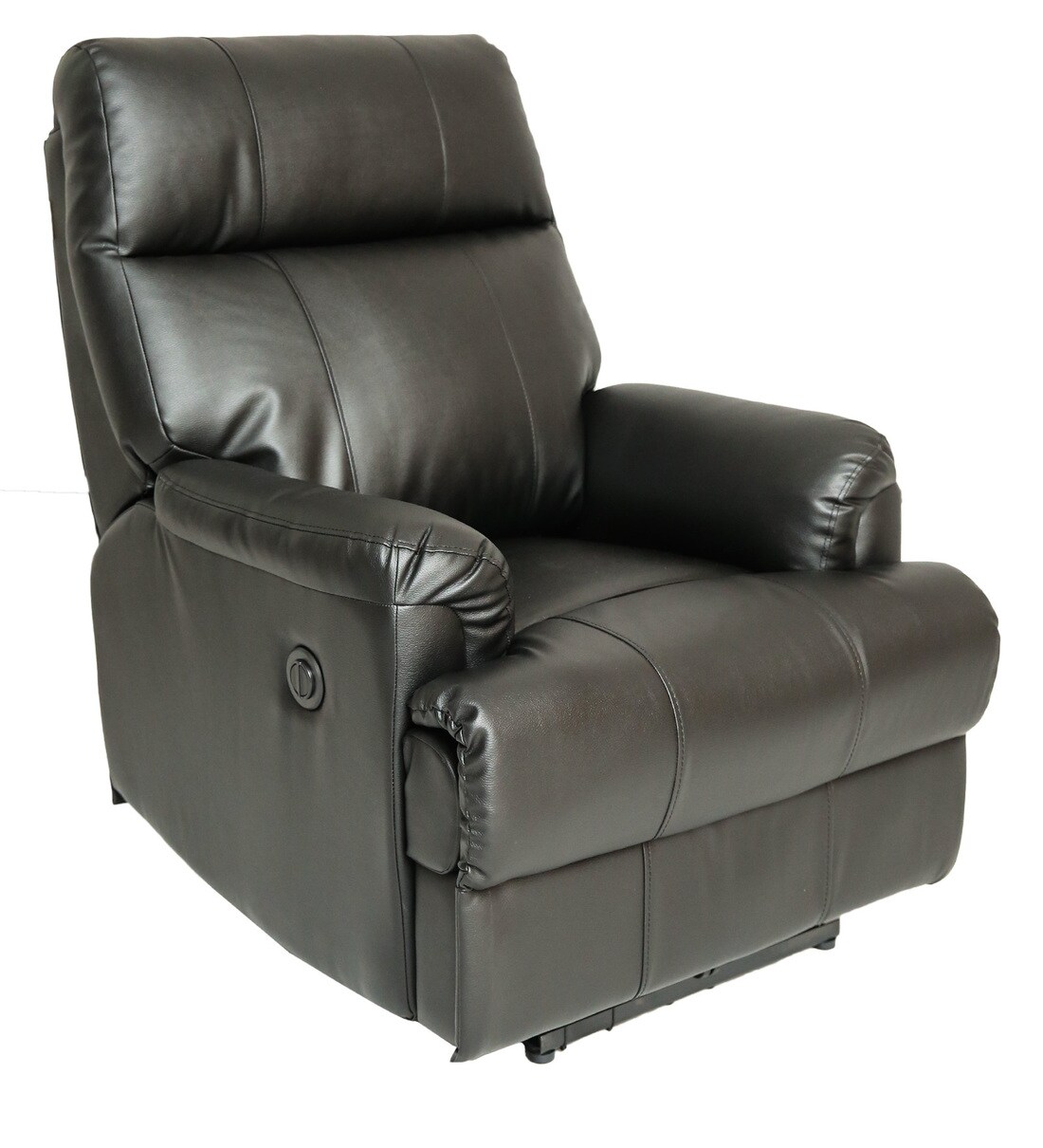Buy Carol 1 Seater Recliner in Black PVC Colour by Recliners India