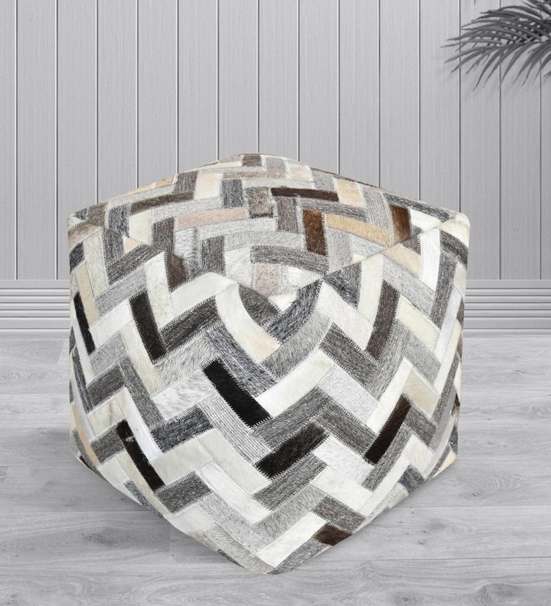 Buy Carson Hand Made Pouffe In Pearl Grey Colour By The Rug Republic Online Abstract Pouffes Seating Furniture Pepperfry Product