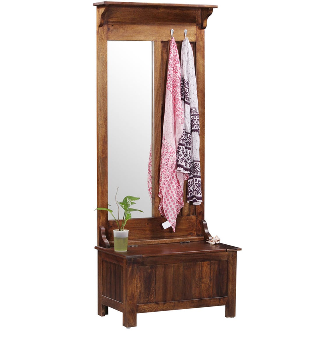 Buy Illinois Solid Wood Dressing Table in Provincial Teak Finish