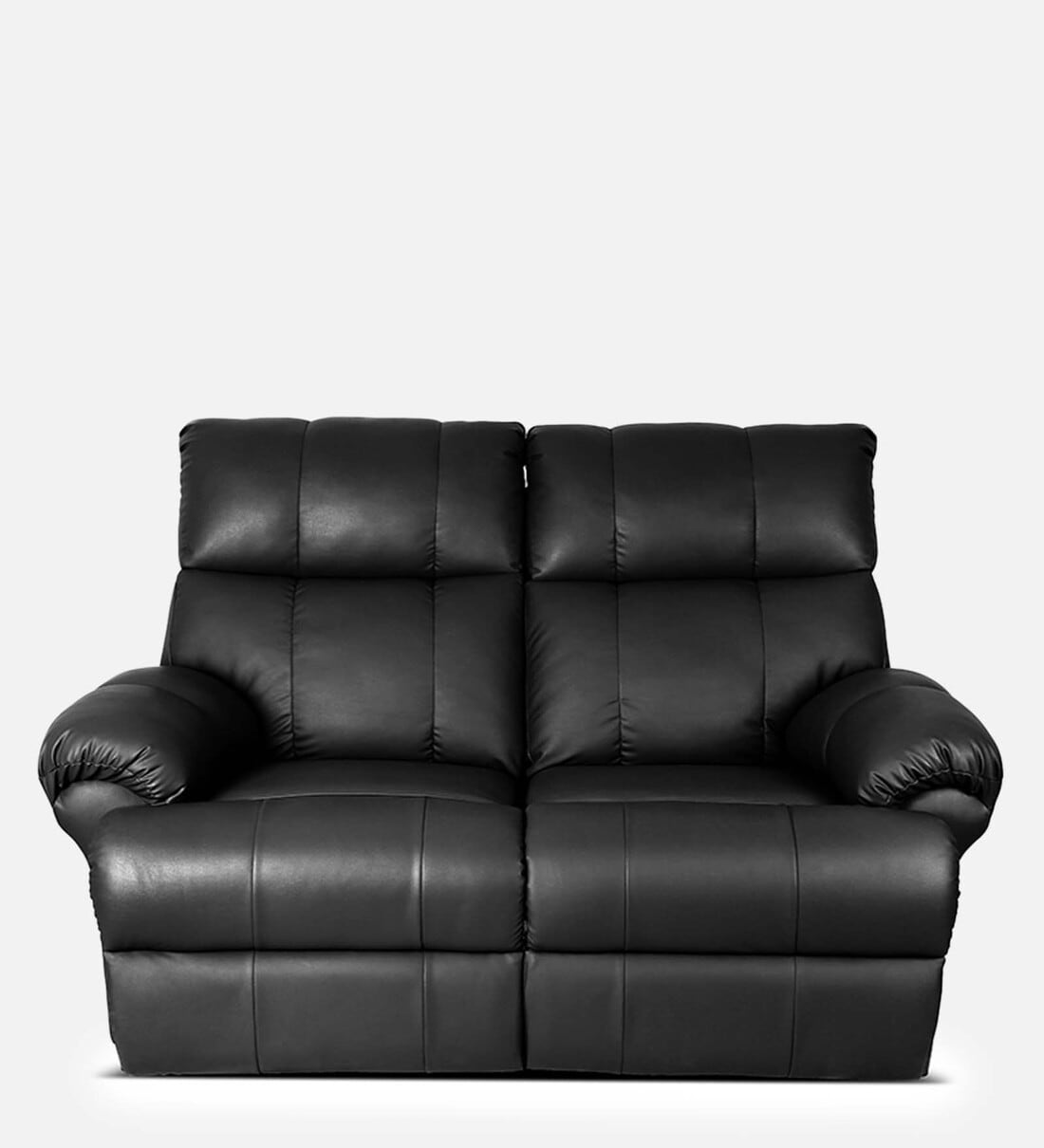 Buy Casa 2 Seater Manual Recliner in Black Colour by Little Nap Online