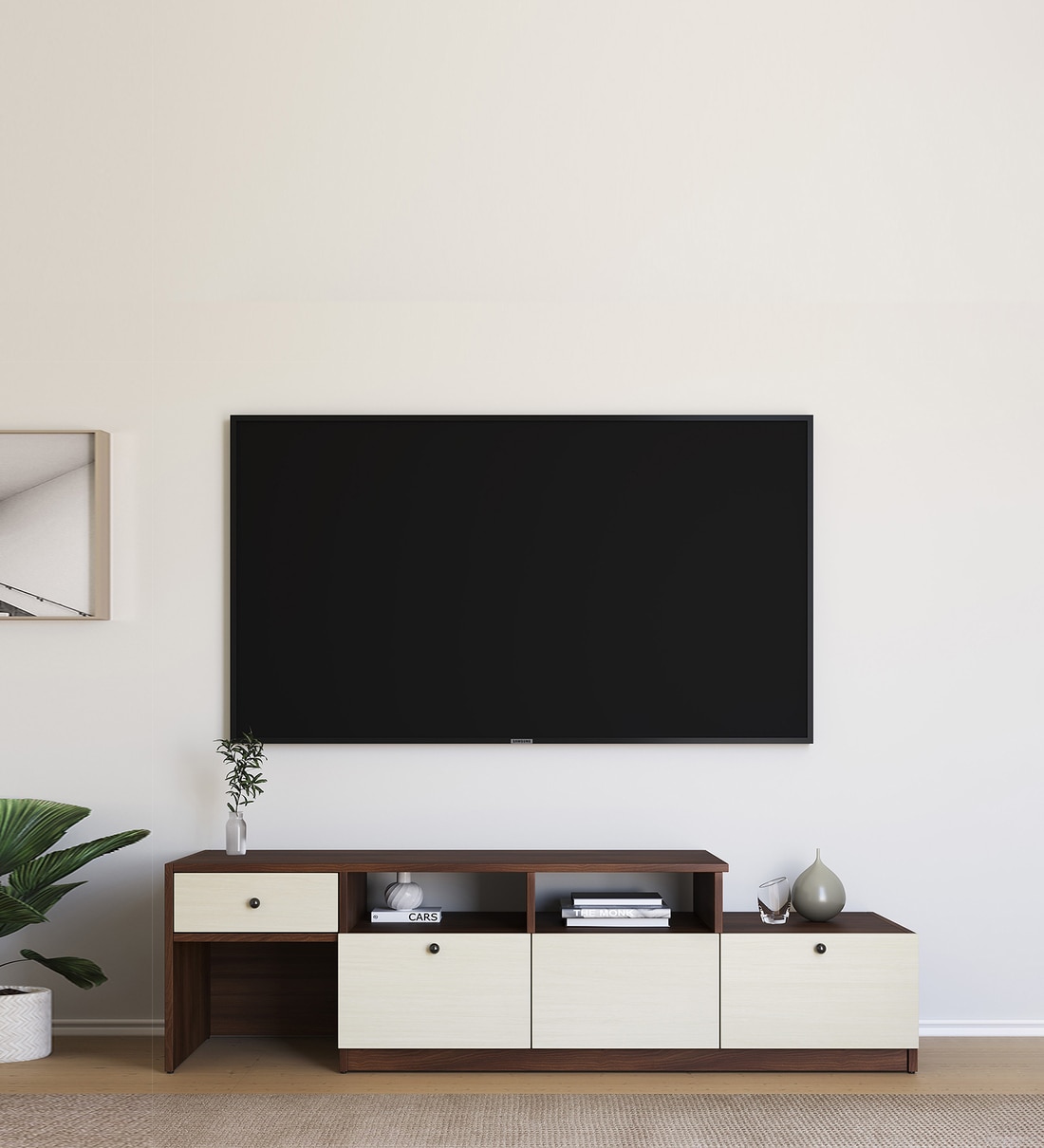 Buy Cascade TV Unit In Dark and Light Acacia Finish at 51% OFF by ...