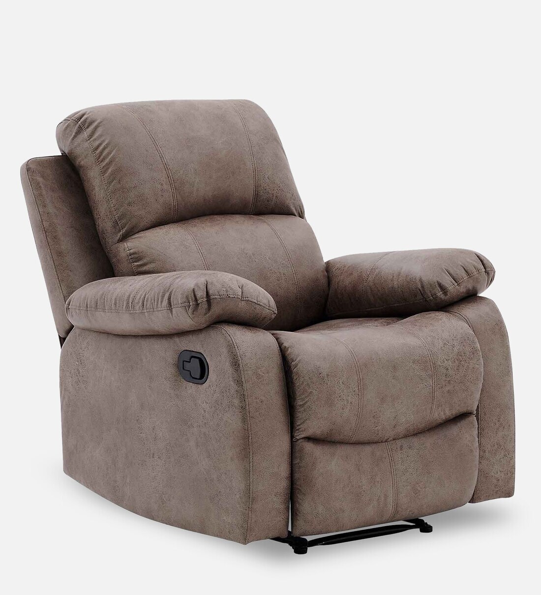 Buy Casey Fabric 1 Seater Manual Recliner in Brown Colour Online
