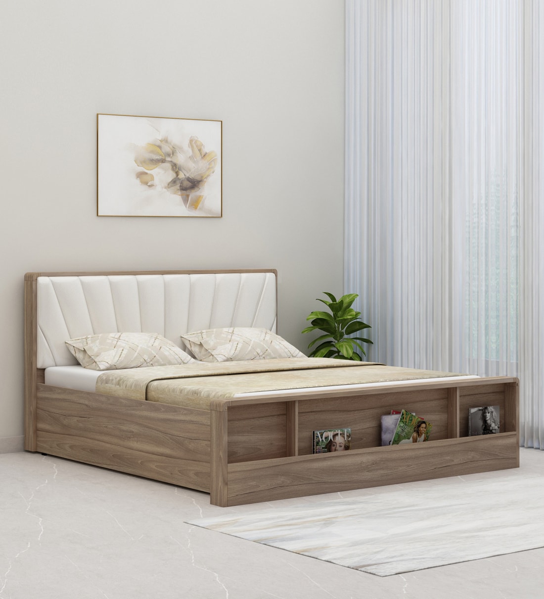 White bed deals pepperfry