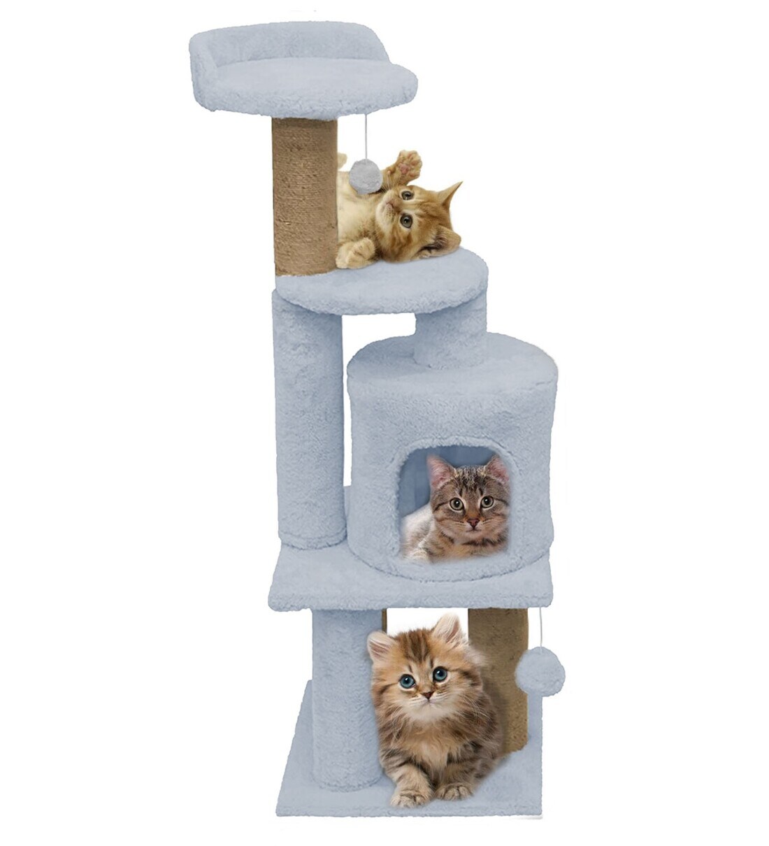 Buy Cat Tree In Grey Colour By Hiputee Online Cat Trees and Condos