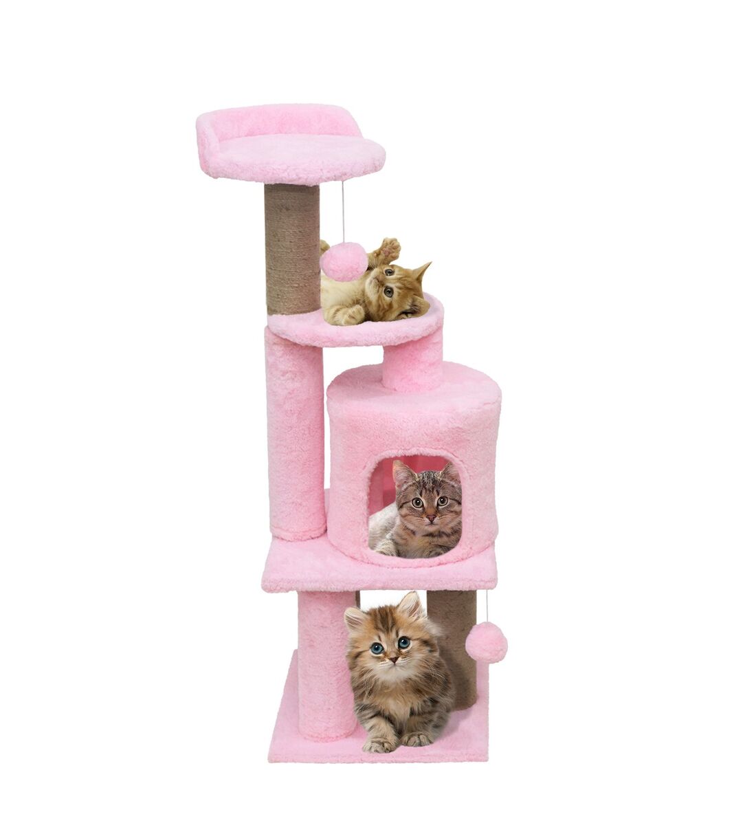 Buy Cat Tree In Pink Colour By Hiputee Online Cat Trees and Condos