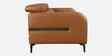 Calista Leather Fabric 2 Seater Sofa In Brown Colour