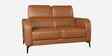 Calista Leather Fabric 2 Seater Sofa In Brown Colour