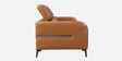 Calista Leather Fabric 3 Seater Sofa In Brown Colour