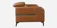 Calista Leather Fabric 3 Seater Sofa In Brown Colour